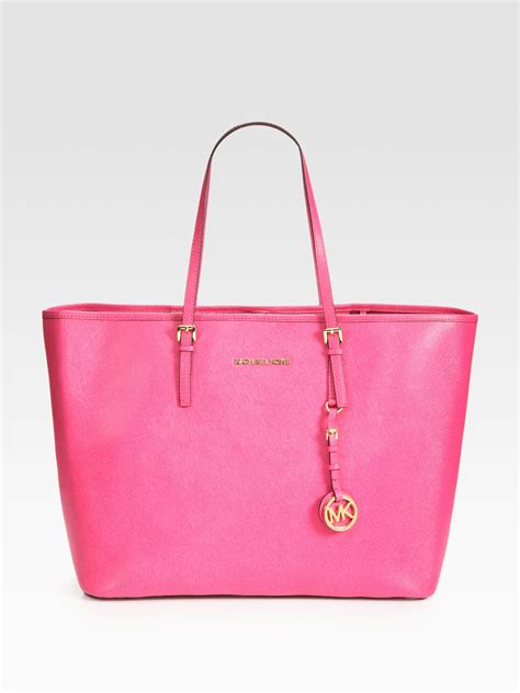 michael kors shopper bag pink|Michael Kors handbags pink tote.